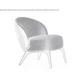 Fabric armchair Dunlop