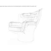Swivel leather armchair Gragnano