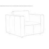 Leather armchair with armrests Spalt