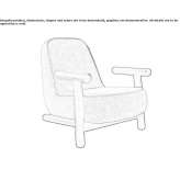 Fabric armchair with armrests Bodfish