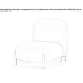 Fabric sectional armchair Kallmet