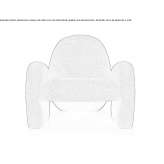 Fabric armchair with armrests Piano