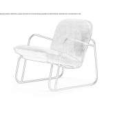 Fabric armchair based on a sled with armrests Pareo