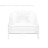 Quilted leather armchair with armrests Kutina