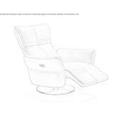 Leather swivel armchair with armrests Turjaci