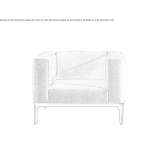 Fabric upholstered armchair with armrests Suffern