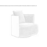 Fabric armchair with armrests Rheems