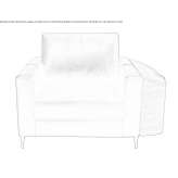 Leather armchair with integrated magazine rack Acatepec