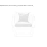 Fabric and leather armchair Orthen