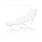 Fabric armchair with 4-star base Clifden