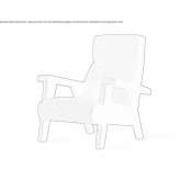 Fabric armchair with armrests Wisniew