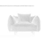 Armchair with armrests made of recycled fabric Aknada