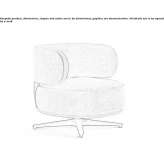 Swivel armchair with removable cover Znamenka