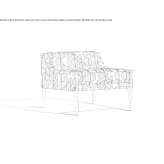 Fabric armchair with armrests Eferding