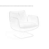 Leather armchair with armrests Berea