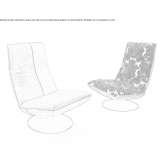 Swivel armchair Torda