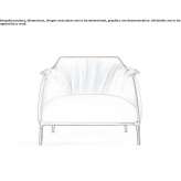 Leather armchair with armrests Eferding