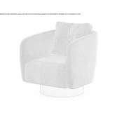 Armchair upholstered in velvet with armrests Morance