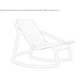 Upholstered rocking chair made of solid wood Norco