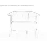 Leather armchair with armrests Dormont