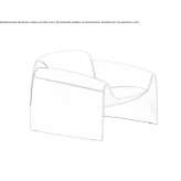 Leather armchair with armrests Oratino