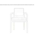 Upholstered ash armchair with armrests Forres