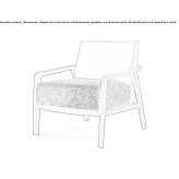 Fabric armchair with armrests Tufesti