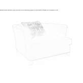 Quilted leather armchair with armrests Glojach