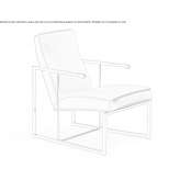 Leather armchair with removable cover Twisk