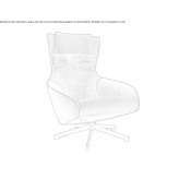 Tanned leather armchair with headrest Valozhyn