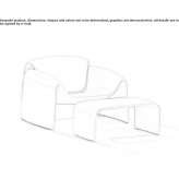 Fotel materiałowy z podłokietnikami Oratino