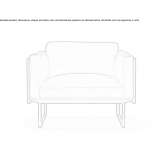 Fabric upholstered armchair with armrests Gesi