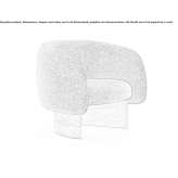 Fabric upholstered armchair with armrests Antillon