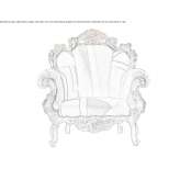 Armchair made of multi-colored fabric Rozdil