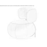 Fabric armchair Opichen