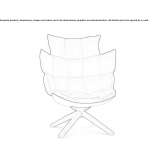 Swivel armchair on trestles with high backrest Svidnik