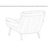 Leather armchair with armrests Parahuen