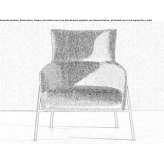 Fabric armchair with armrests Tueri