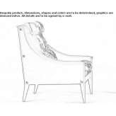 Horseskin armchair with armrests Eferding