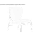 Fabric armchair Minaya