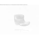 Fabric armchair with 4-star base with armrests Bondeno