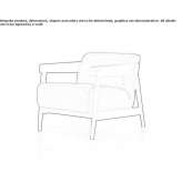 Fabric armchair with armrests Osgood