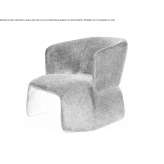 Fabric armchair with armrests Polia
