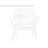 Leather upholstered armchair with armrests Eferding