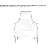Armchair with armrests and headrest Eferding
