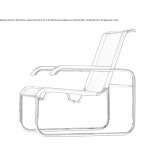 Leather armchair based on a sled with armrests Schermen