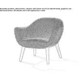 Armchair upholstered with fabric Mankato