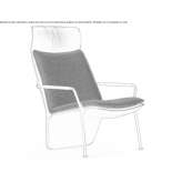 Upholstered armchair with headrest Eferding