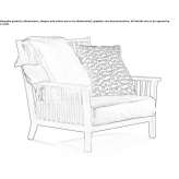Wooden armchair with armrests Propata