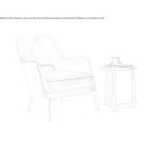 Leather armchair with armrests Boye